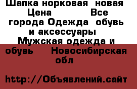 Шапка норковая, новая › Цена ­ 5 000 - Все города Одежда, обувь и аксессуары » Мужская одежда и обувь   . Новосибирская обл.